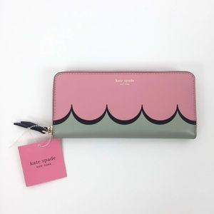 Kate Spade Intarsia Scallop Slim Continental Walle